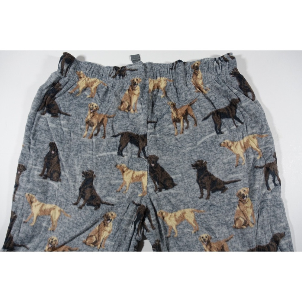 Cuddl Duds Sleep Pants Men 4XB Labradors Dogs Microfleece Cozy Pajama Gray - Picture 6 of 6